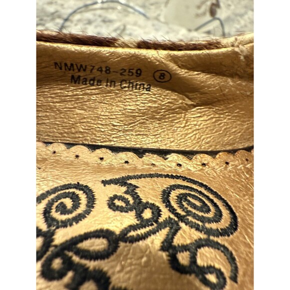 Naughty Monkey Heels Womens 8 Cork Cheetah Print Fuzzy Pointed Toe - Picture 6 of 8